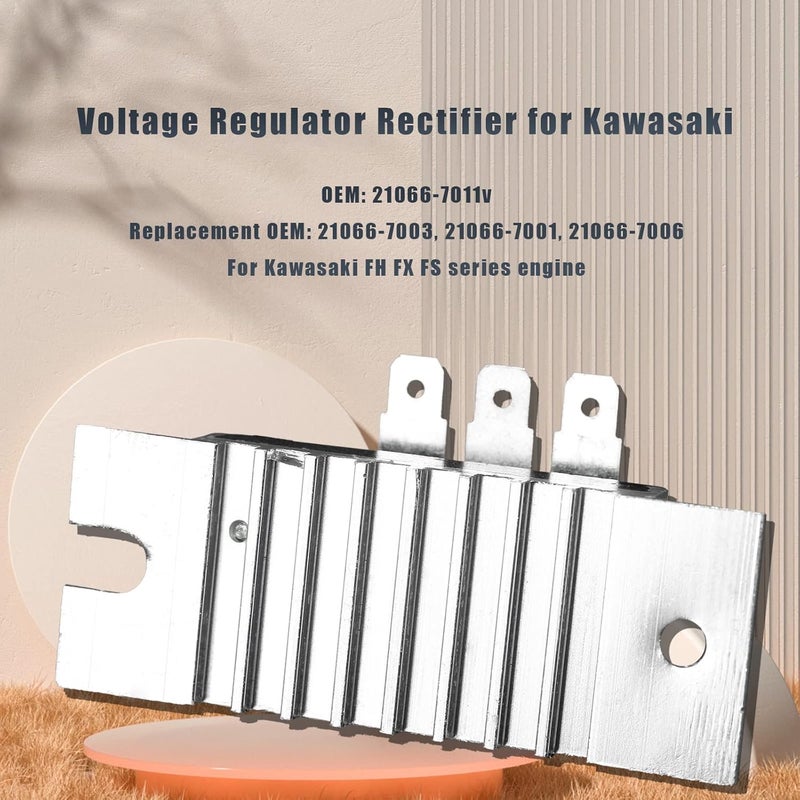 Lisnhlin 21066-7011 21066-0740 Voltage Regulator Rectifier Powersports Compatible with Kawasaki FX751V FX850V - Image 3